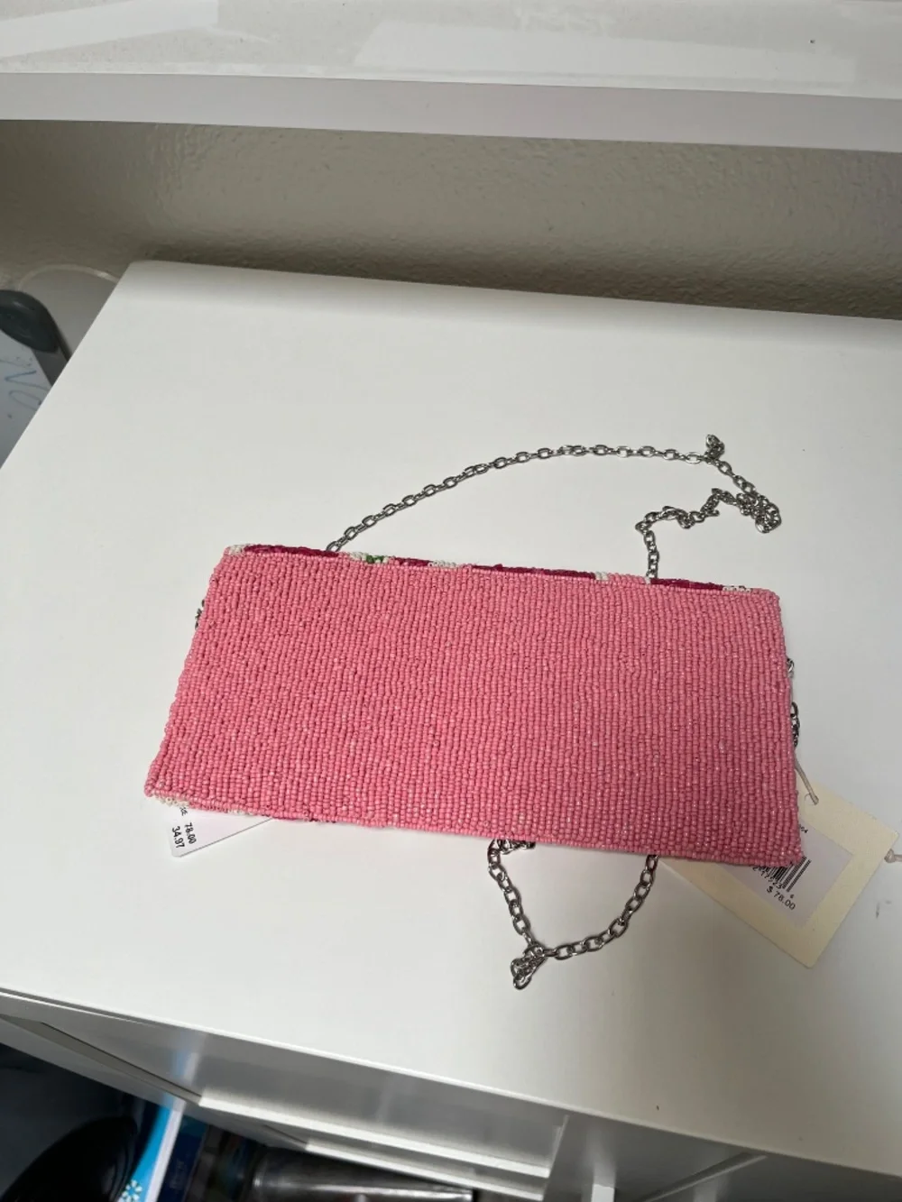 🍒 Sol and Mer Beaded Cherry Clutch – Chain Strap – NWT